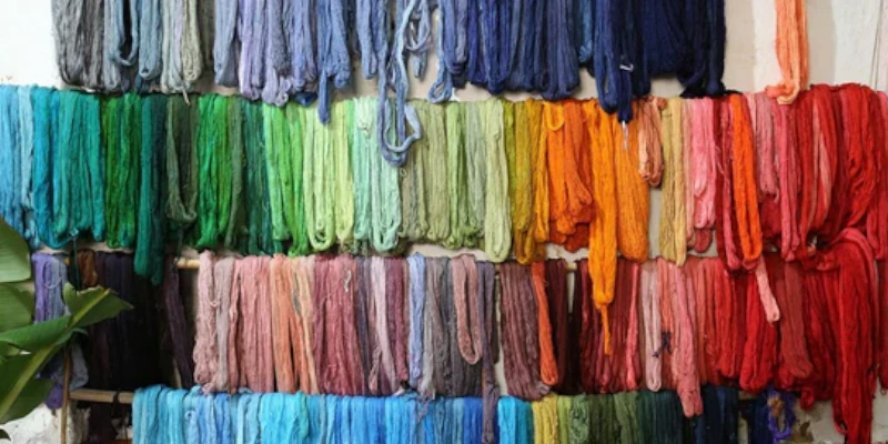 gefärbte Garne in Guatemala