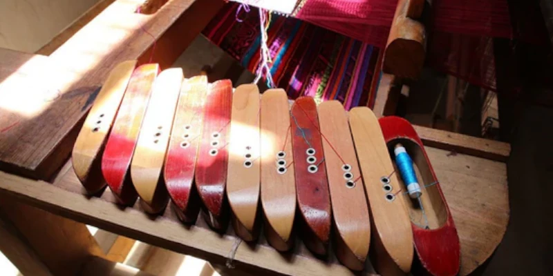 Schiffchen eines Webstuhls in Guatemala