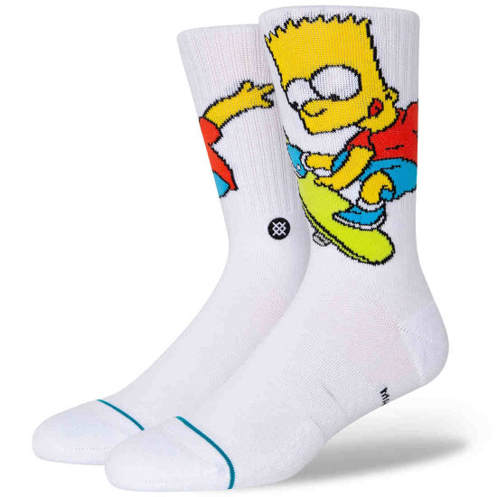 Stance Socken Bart Simpson Crew - white