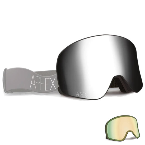 Aphex VIRGO matt black Silver + Bonus Lens - Strapfarbe wählbar