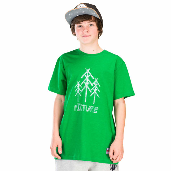 Picture T-Shirt Organic Draw - green